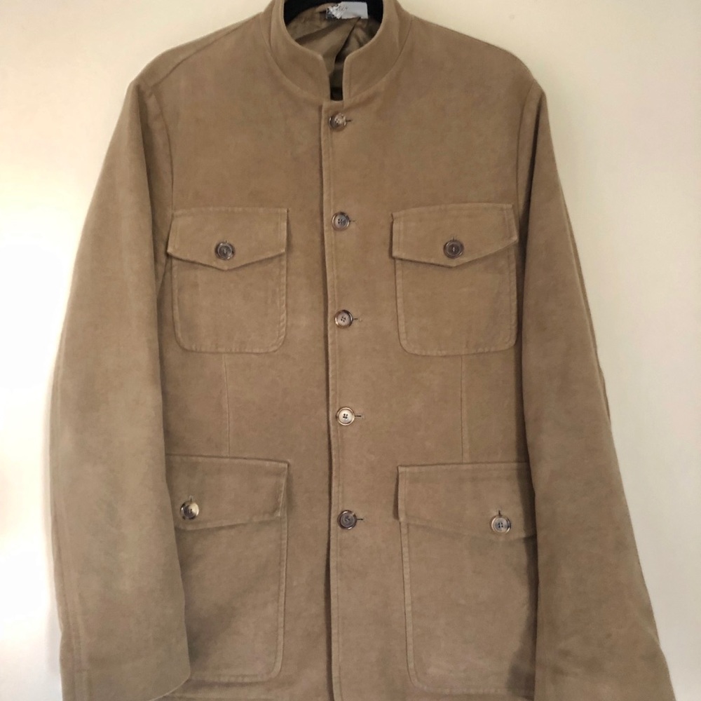 Barney’s cotton Mandarin collar field jacket